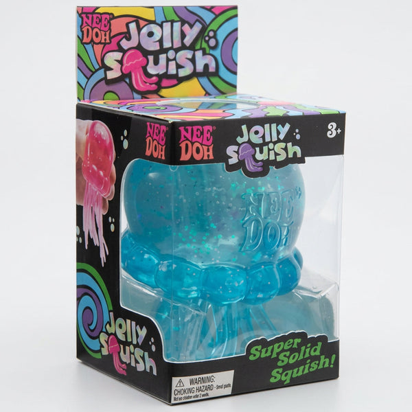 Schylling Nee-Doh Jelly Squish Super Solid Squish Blue