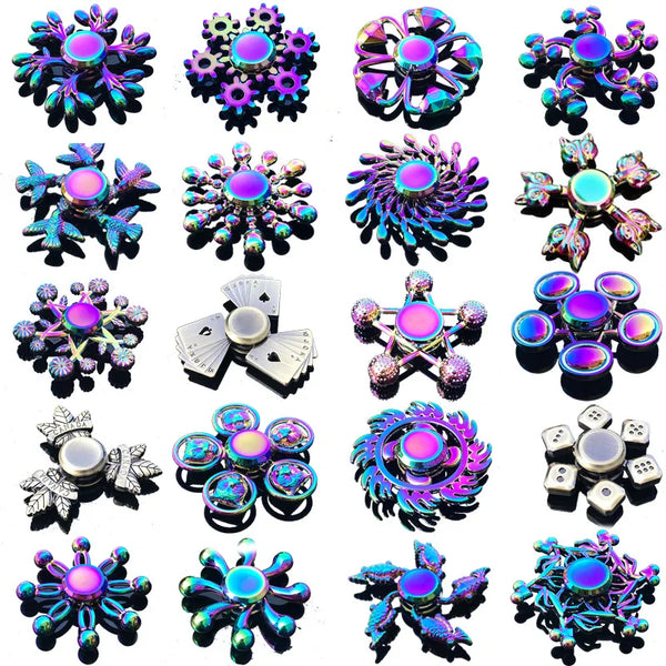 Rainbow Metal Fidget Spinner Colorful High Speed Toy